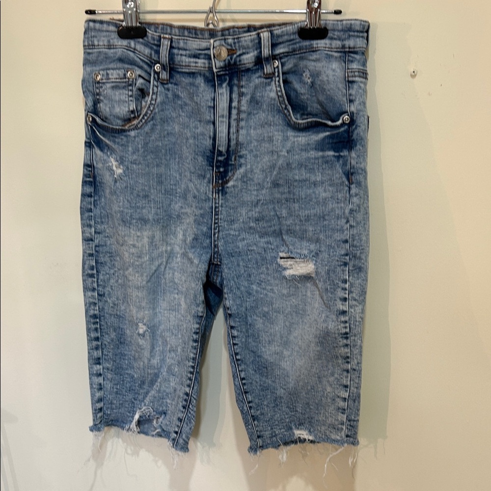 Denim Bermuda shorts